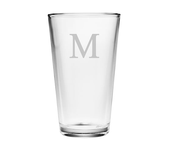 monogram pint glasses