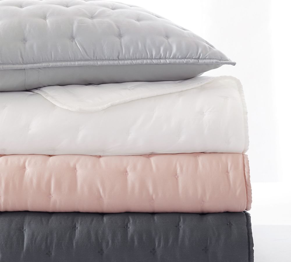 White Tencel™ Quilt & Sham Pottery Barn