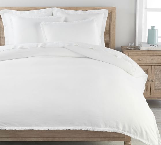 pottery barn white duvets