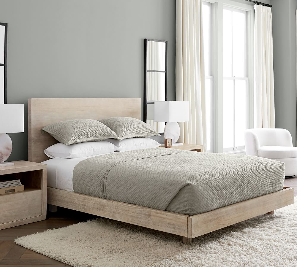 Cayman Platform Bed & Headboard Pottery Barn