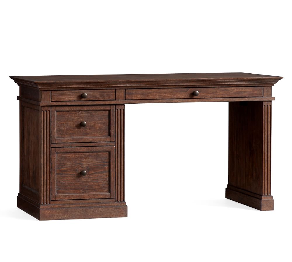 Livingston 57" Writing Desk with Drawers Pottery Barn
