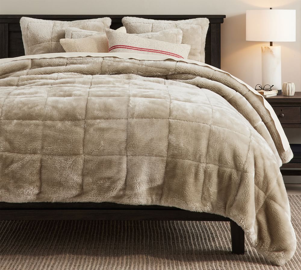 Faux Shearling Fur Quilt Pottery Barn