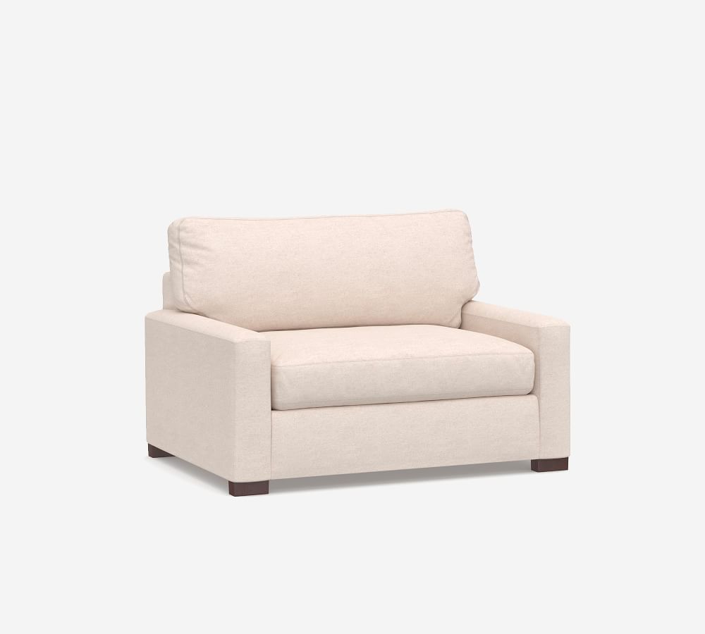 Turner Square Arm Upholstered Twin Sleeper Sofa with Memory Foam
