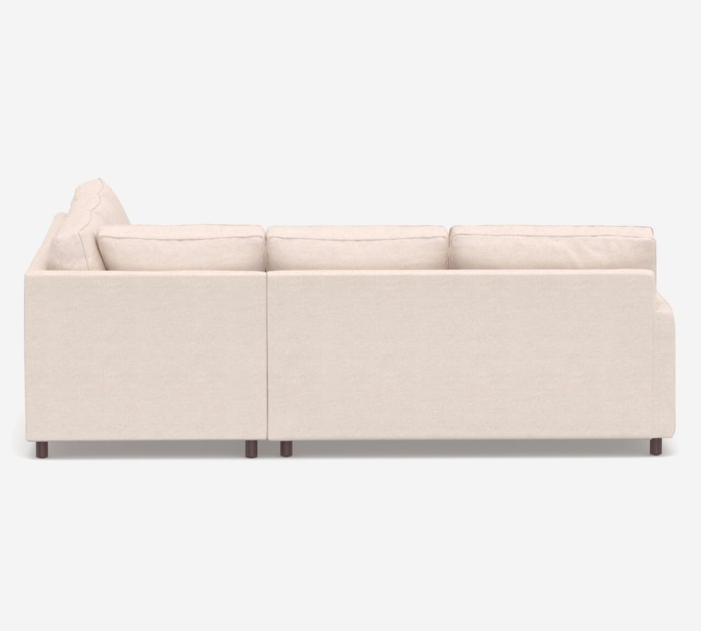 PB Comfort Square Arm Upholstered 3Piece LSectional Pottery Barn