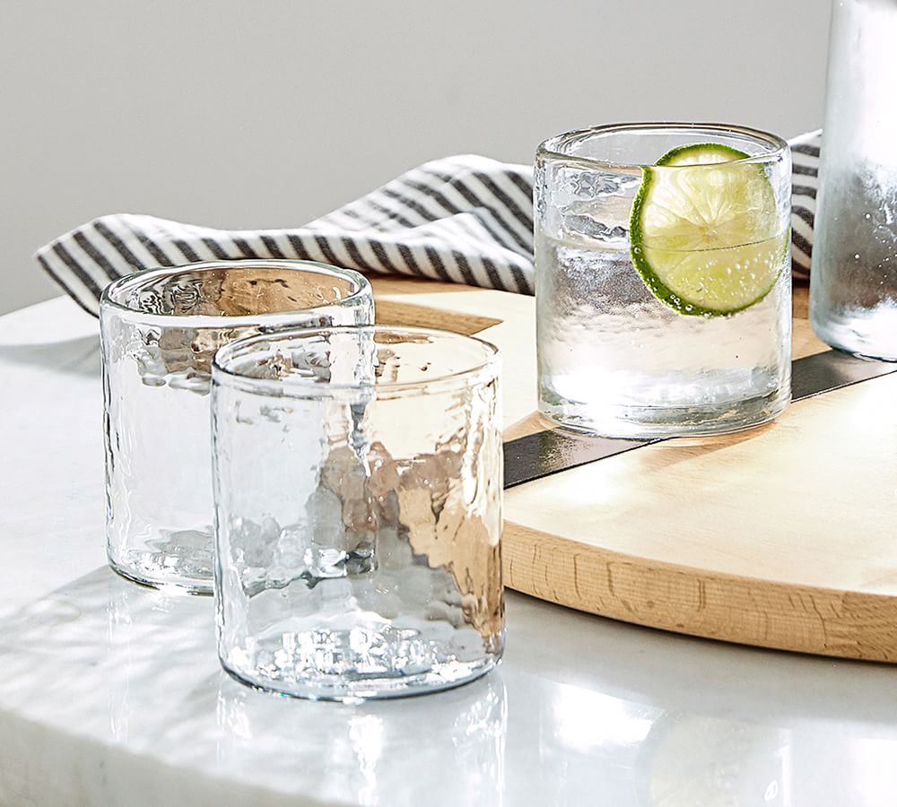 Handmade Hammered Short Drinking Glasses 8.8 oz. Pottery Barn