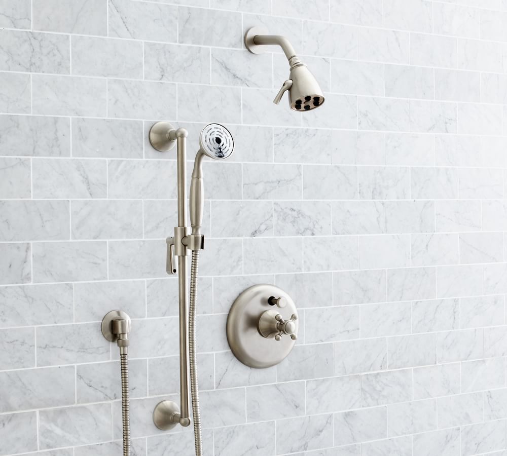 Pearson Cross Handle Pressure Balanced Shower Set with Handshower ...