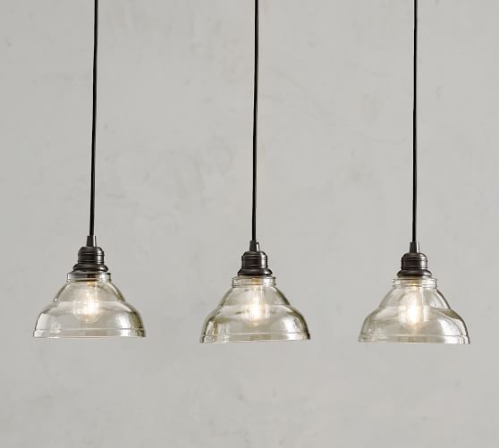 Vintage Glass 3-Light Pendant | Pottery 