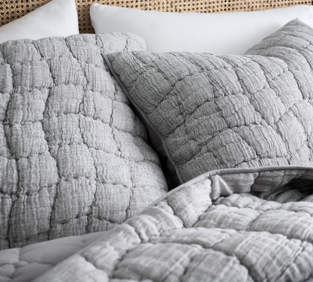 Cloud Linen Handcrafted Quilt Pottery Barn