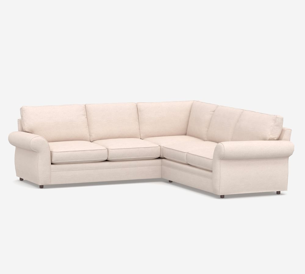 Pearce Roll Arm Upholstered 2 Piece LSectional Pottery Barn