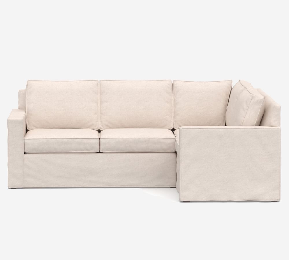 Cameron Square Arm Slipcovered 3Piece Sectional Pottery Barn