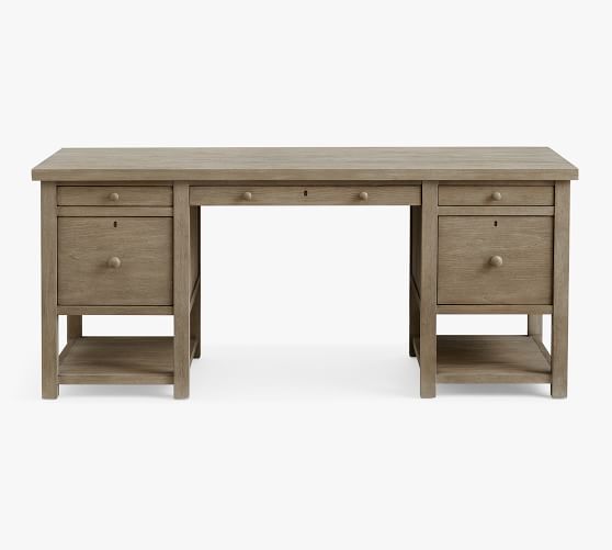 White Finish Wood Desk Pottery Barn