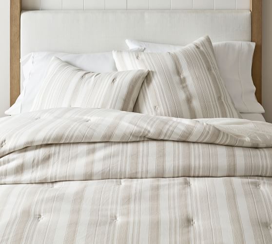 hawthorn striped cotton duvet cover