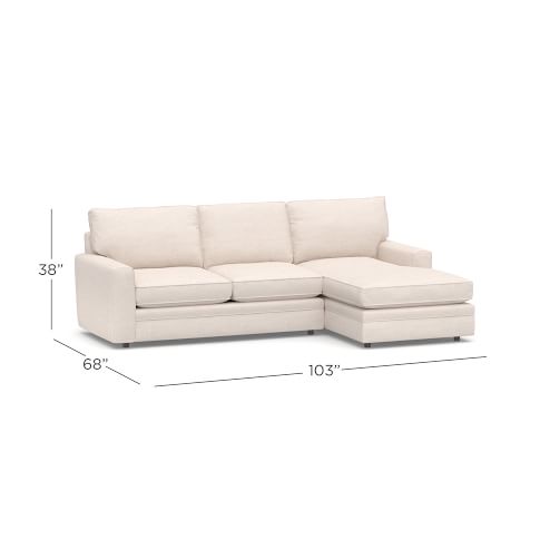 Pearce Square Arm Upholstered Sofa Chaise Sectional | Pottery Barn