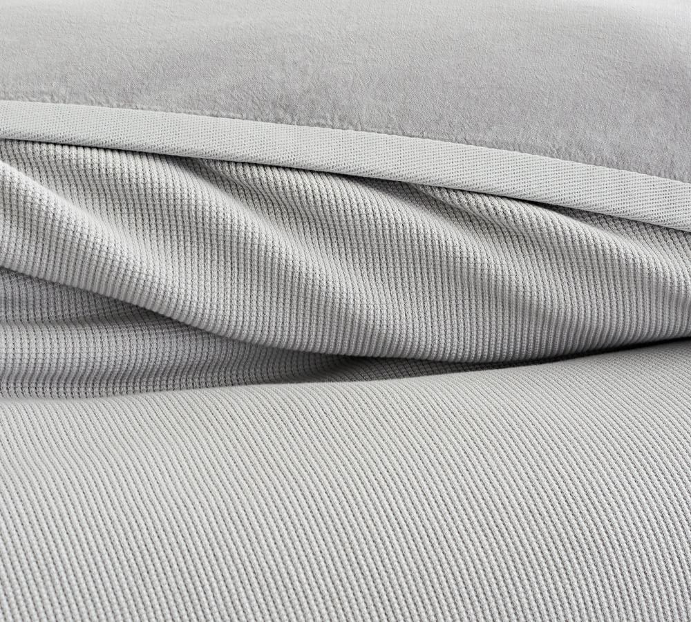 Mini Waffle Thermal Knit Cotton Duvet Cover Pottery Barn