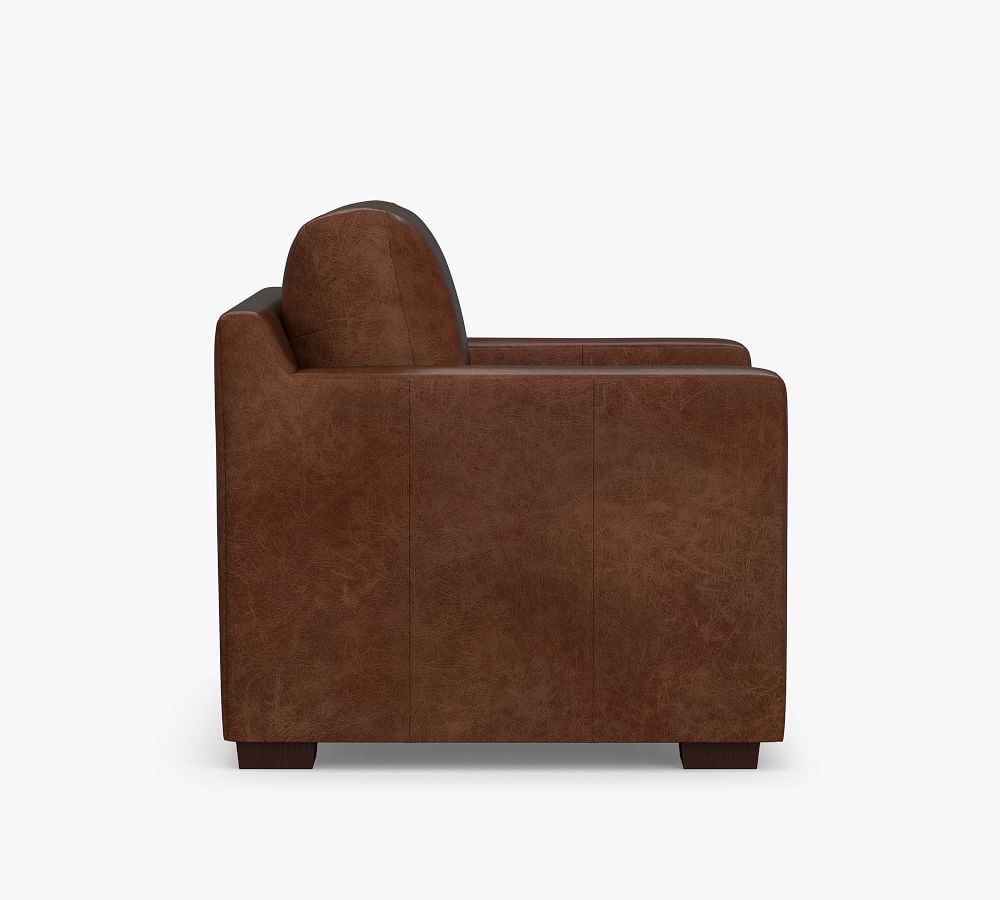 Shasta Square Arm Leather Armchair | Pottery Barn