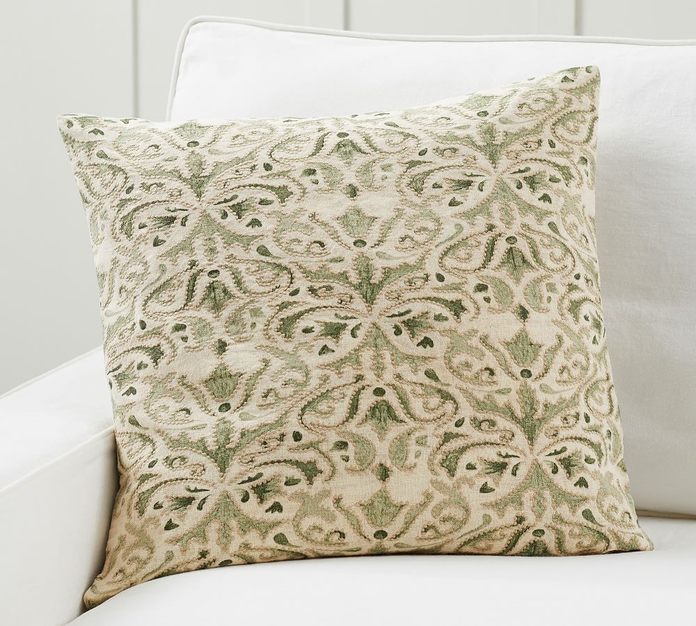 Reilley Embroidered Decorative Pillow Covers Pottery Barn