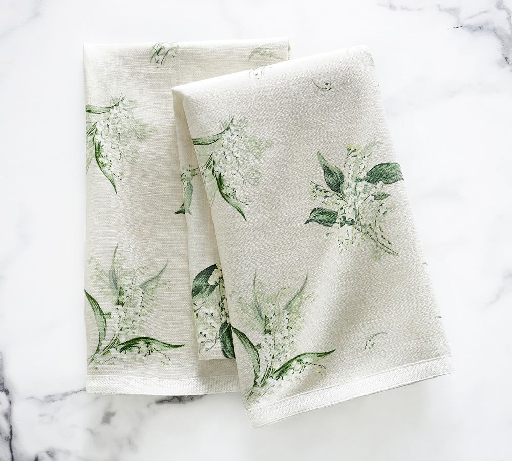 Monique Lhuillier Lily of the Valley Guest Towels Set of 2 Pottery Barn
