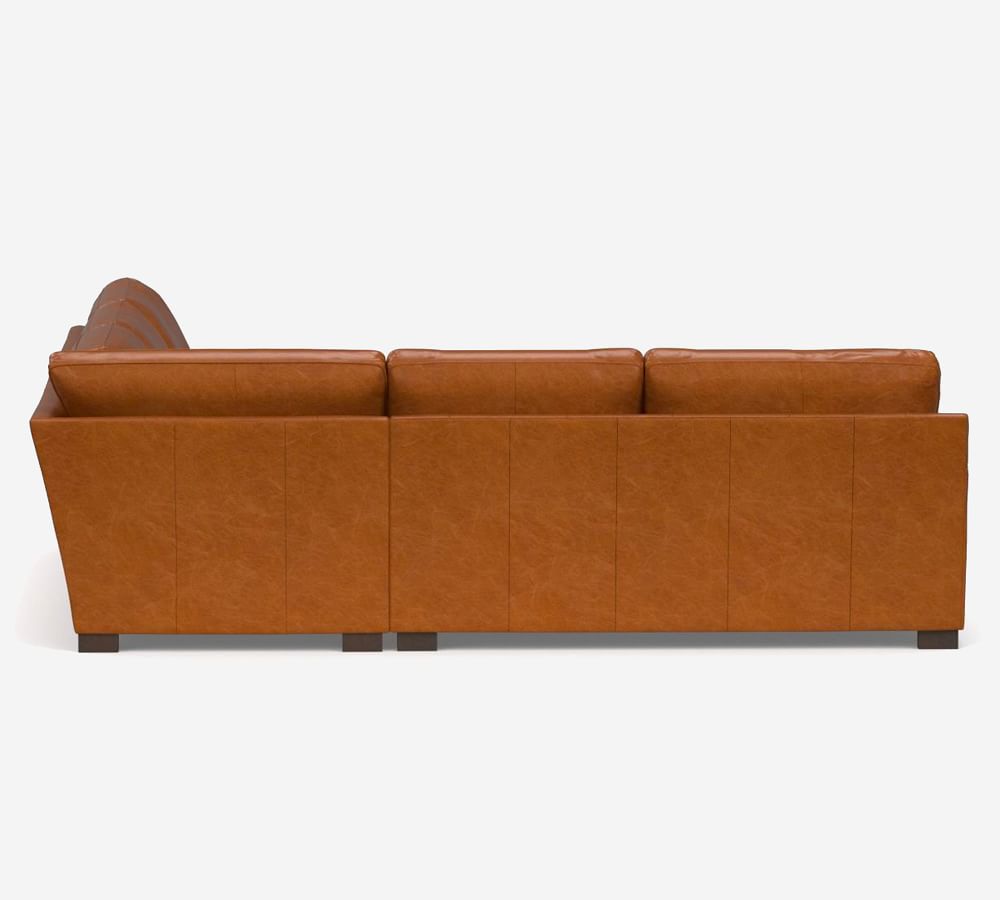 Townsend Square Arm Leather 3Piece LSectional Pottery Barn