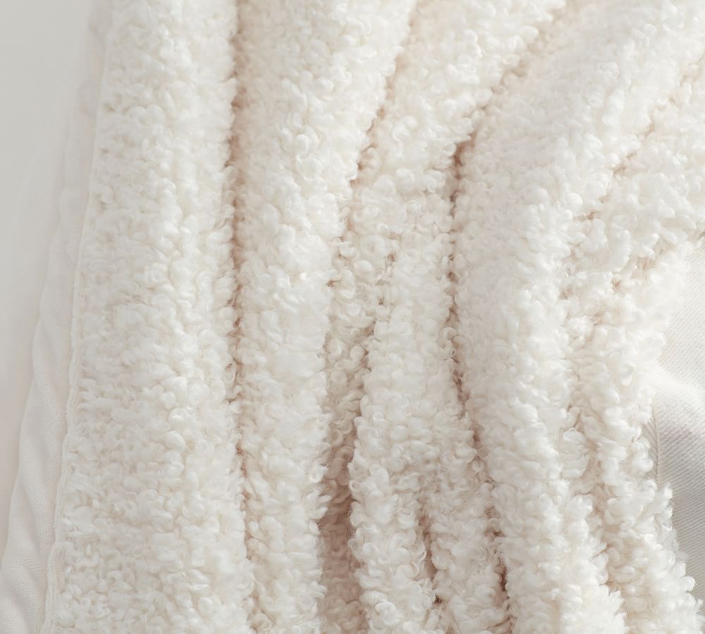 Cozy Teddy Faux Fur Throw Blanket Pottery Barn