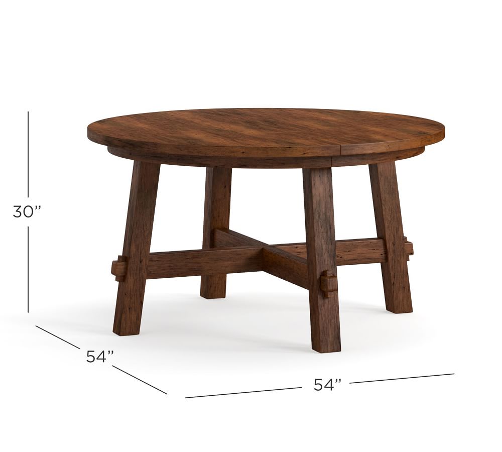 Toscana Round Extending Dining Table Pottery Barn