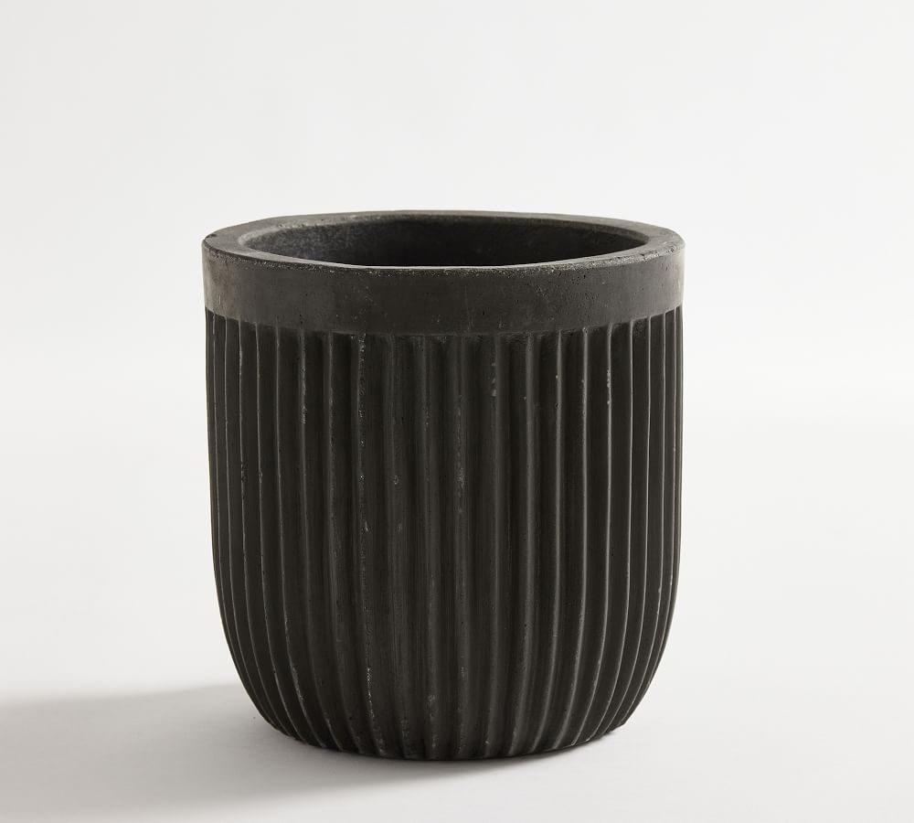 Concrete Fluted Planters Pottery Barn