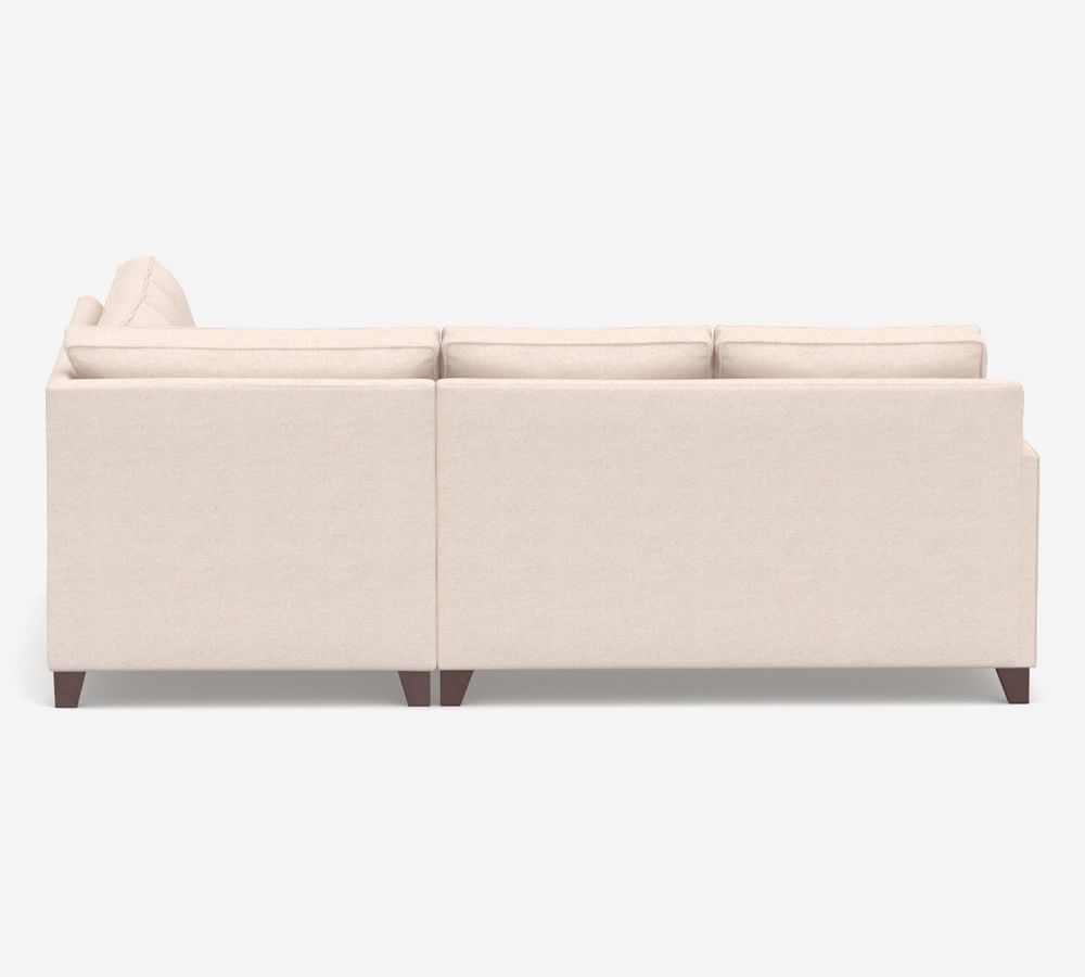 Cameron Square Arm Upholstered 3Piece LSectional with Wedge Pottery