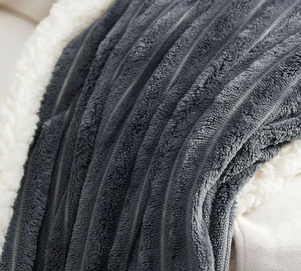 Ridgeline Sherpa Back Throw Pottery Barn