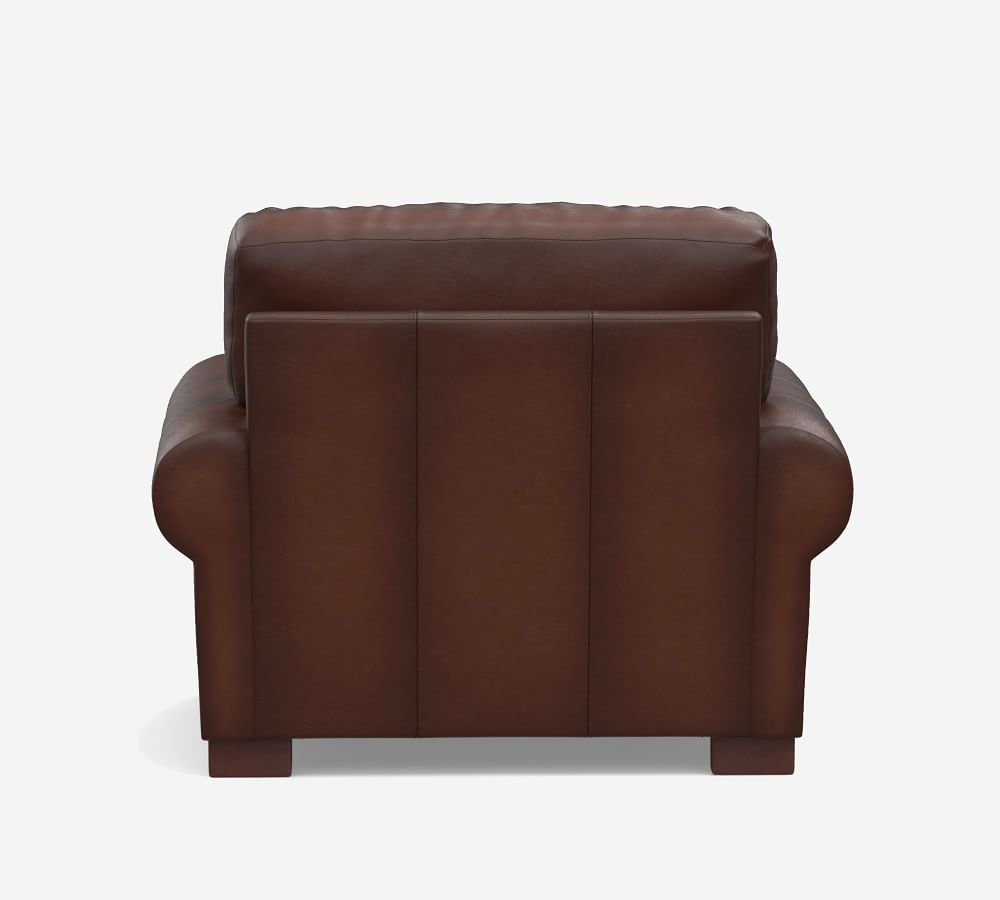 Turner Roll Arm Leather Armchair | Pottery Barn