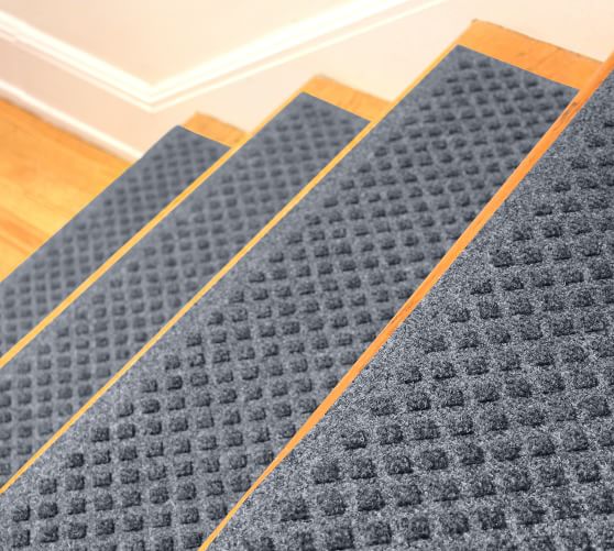 RUBBER STAIR STEP TREADS MATS LEAF DESIGN OUTDOOR PORCH PATIO TRACTION ~ CHOICES 