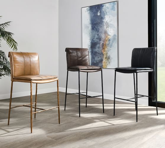 modern leather bar stools with backs