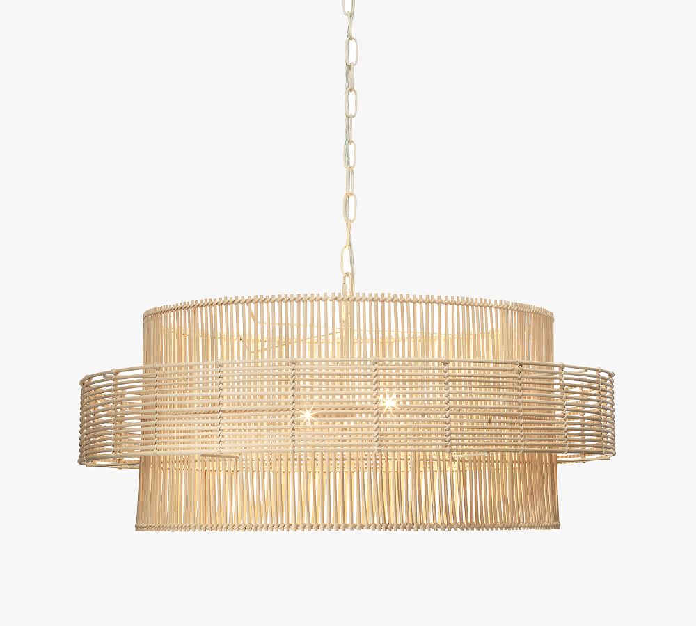 Ambledon Rattan Round Pendant | Pottery Barn