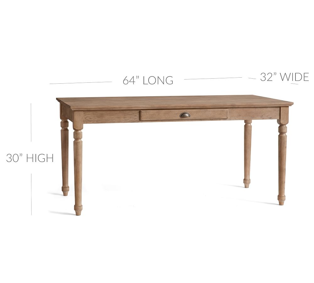Printer's 64" Writing Desk with Drawer Pottery Barn