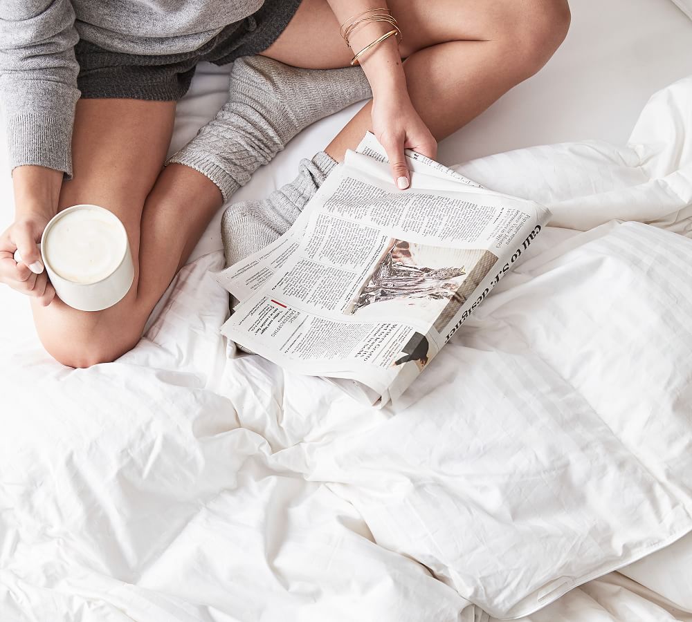 Classic 550 FP White Down Duvet Insert Pottery Barn