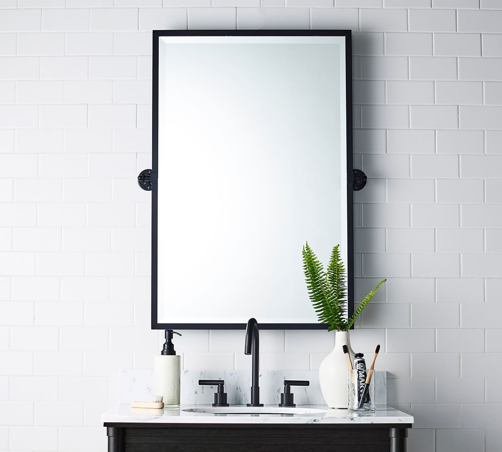 Kensington Pivot Rectangular Wall Mirror Pottery Barn