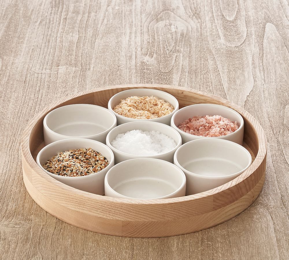 Ash Wood Condiment Serving Tray Pottery Barn