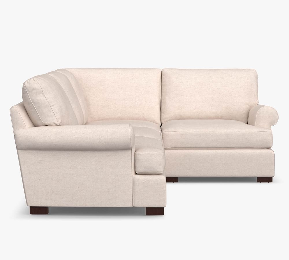 Townsend Roll Arm Upholstered 3Piece Sectional Pottery Barn