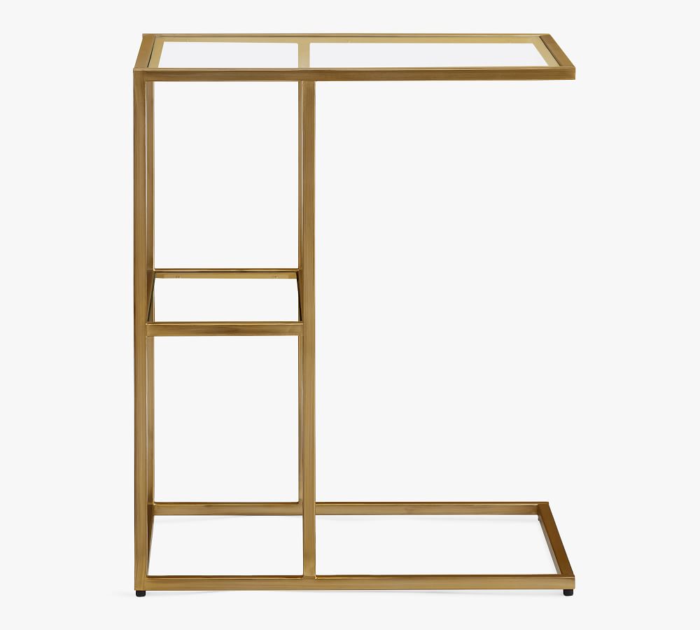 Delaney 20" Rectangular Metal CTable Pottery Barn