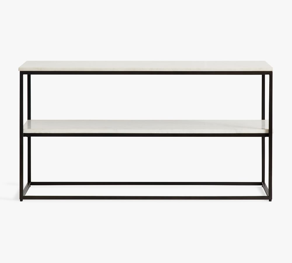 Delaney 42" Marble Media Console Pottery Barn