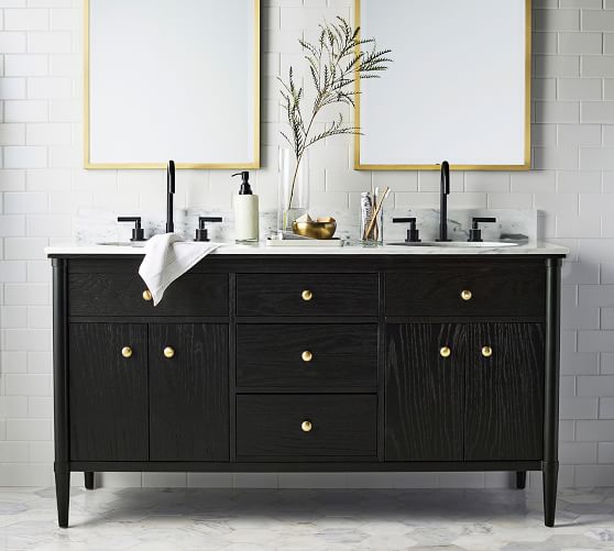 Harlow 60 Double Sink Vanity Pottery, Oscar 60 Bathroom Vanity Set