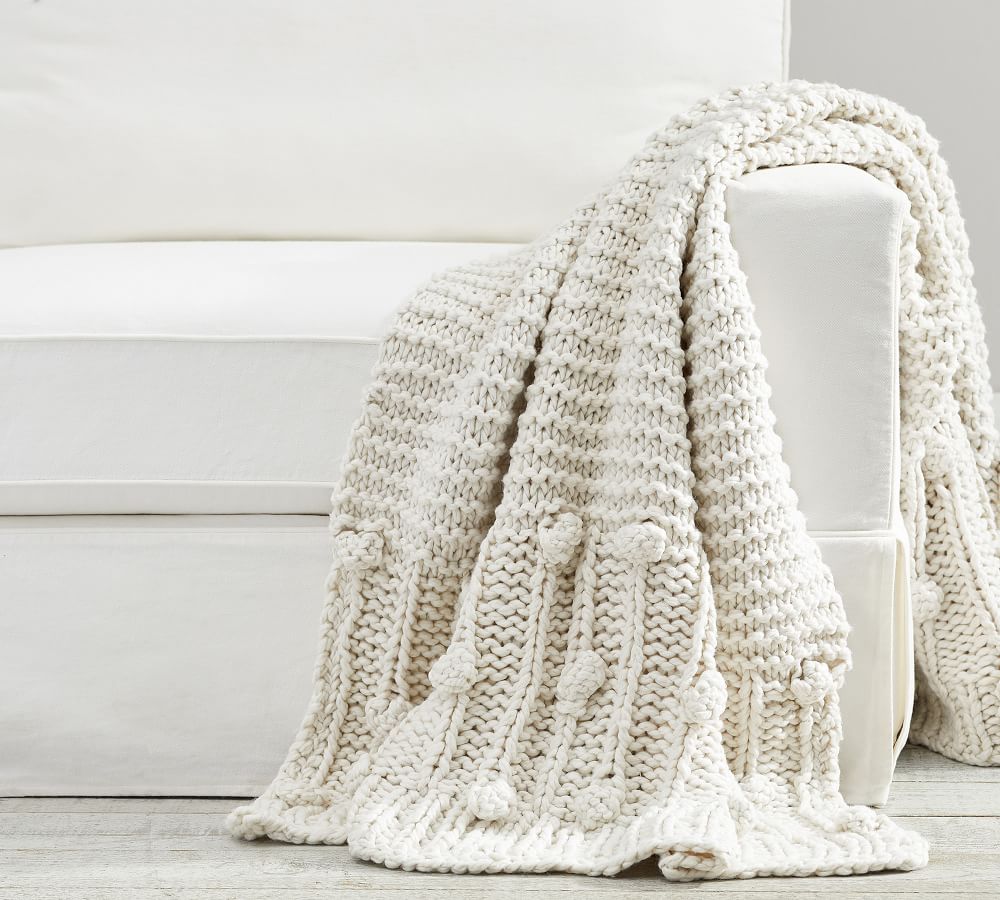 Edilon Bobble Knit Throw Pottery Barn