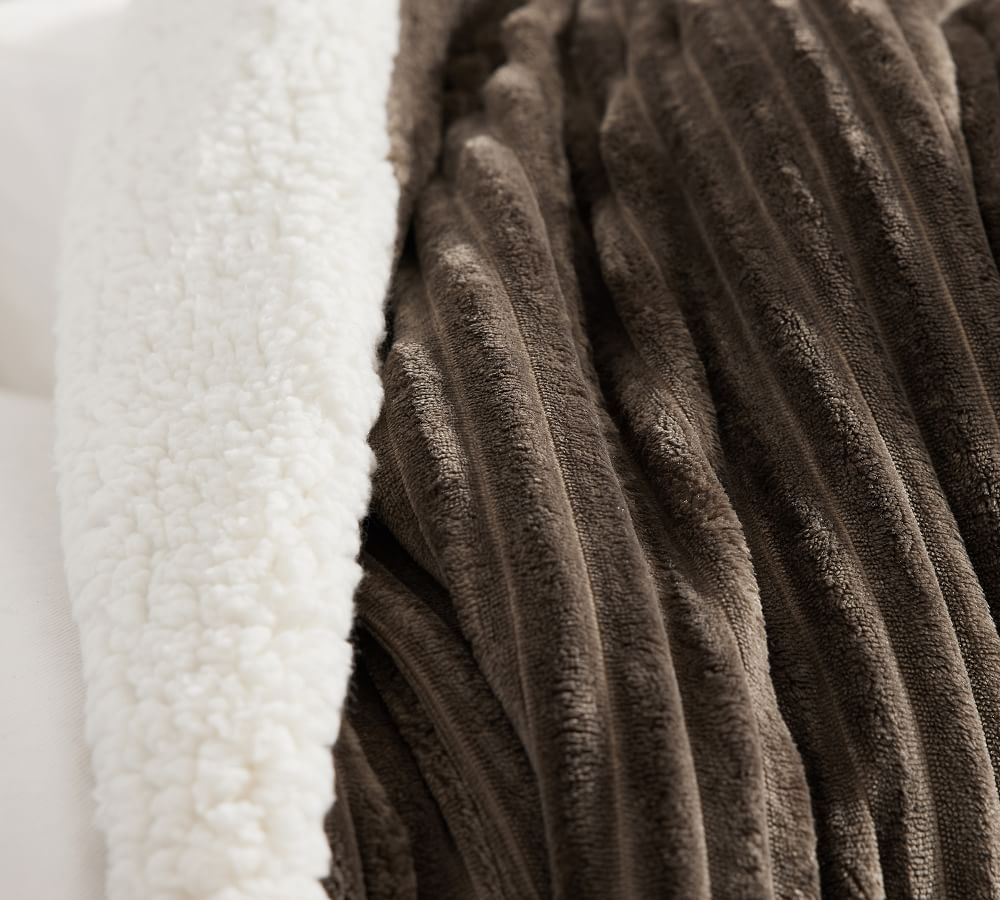 Ridgeline Sherpa Back Throw Pottery Barn