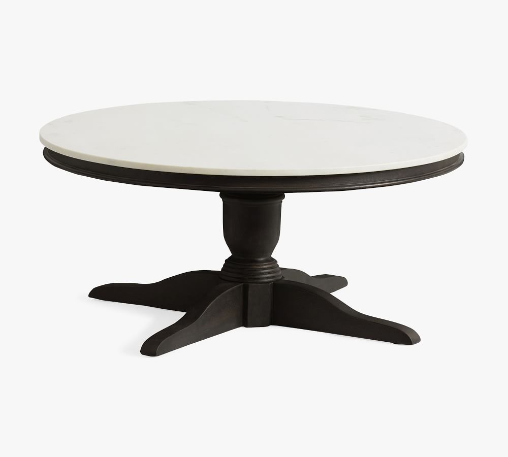 Alexandra 39" Round Marble Coffee Table Pottery Barn