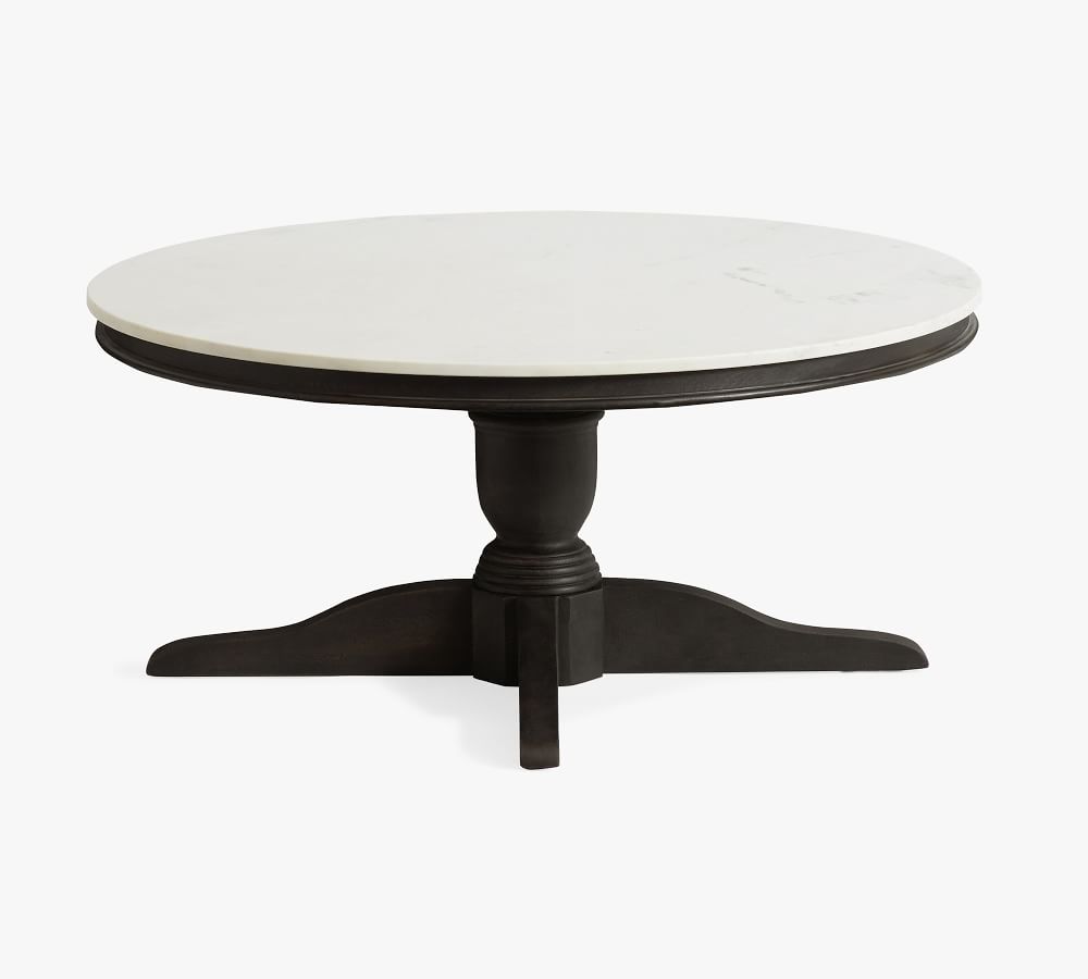 Alexandra 39" Round Marble Coffee Table Pottery Barn