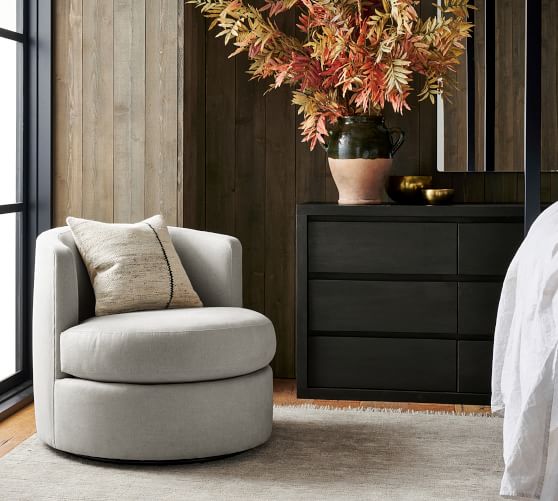 balboa upholstered swivel armchair