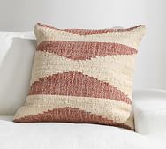 Pottery Barn "Floral" Beige Linen 20" Pillow Cover w/ Jute Trim 
