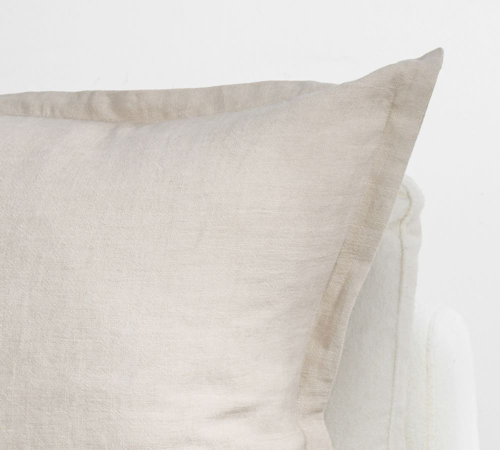 Carmelita Flax Linen Pillow Cover Pottery Barn