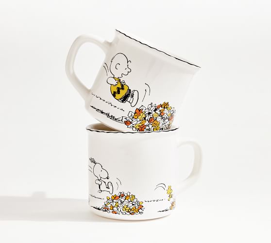 Vintage Snoopy Peanuts Initial Mug A Autumn Coffee Tea Cup Gift 