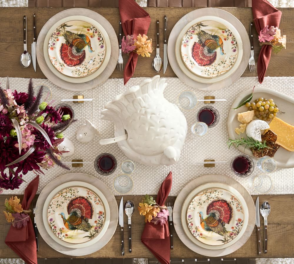 Handwoven Basketweave Cotton Fringe Table Runner | Pottery Barn