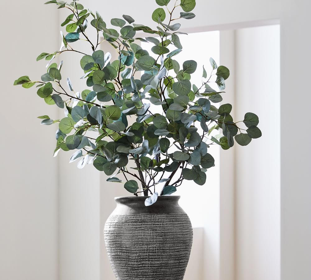 Faux Oversized Silver Dollar Eucalyptus Branch | Pottery Barn