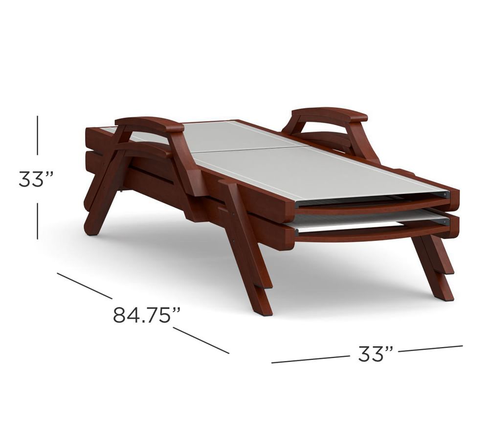 Chatham Mesh Stacking Outdoor Chaise Lounge, Honey Set of 2 Pottery Barn